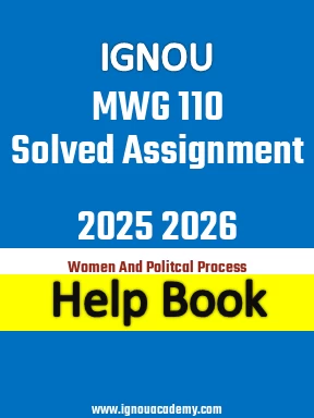 IGNOU MWG 110 Solved Assignment 2025 2026